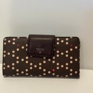 Fossil pink and brown Wallet